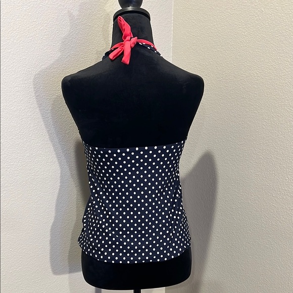 Nautica Navy Polka Dot bathing suit Top - Picture 3 of 3